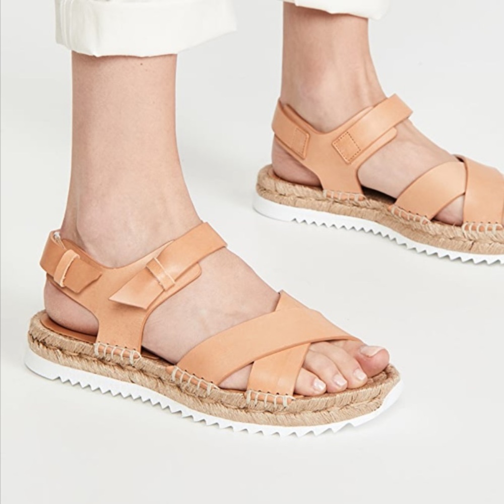 Rag & Bone 🍂🍁Giza Leather Espdrille Sandals Size 8.5 new